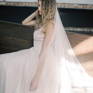 bridal veil with sparkle, cathedral sparkle veil, shimmer veil GALAXY image 6