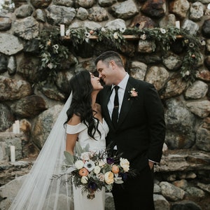 Cathedral wedding veil.