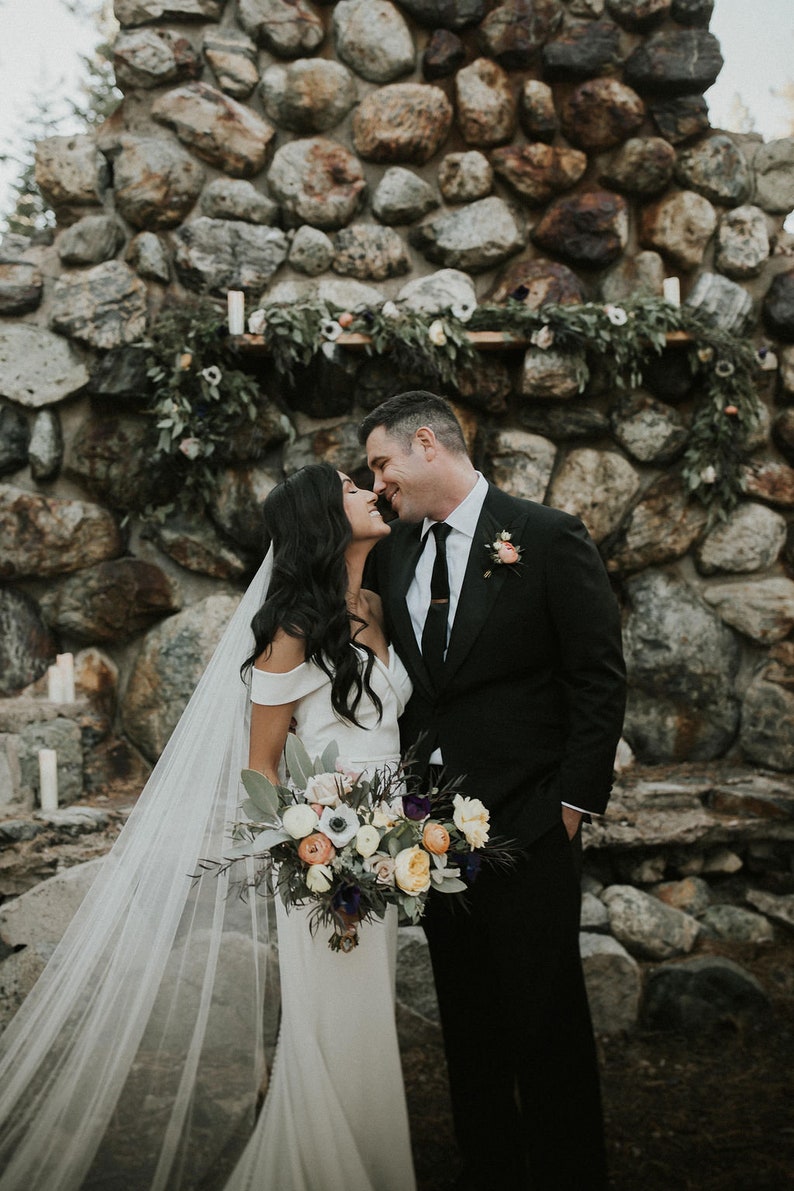 Cathedral wedding veil.