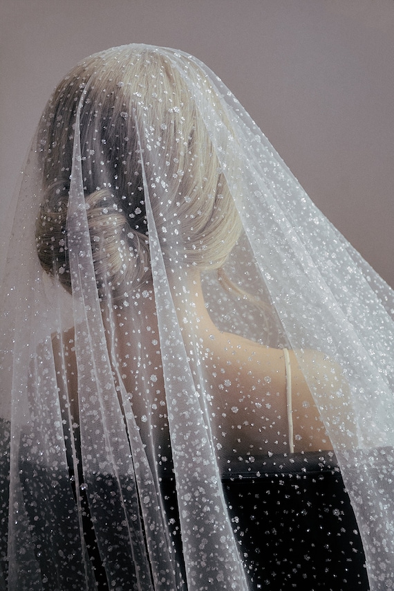 Sparkle Veil, Cathedral Veil With Sparkle, Glitter Veil  display picture 3