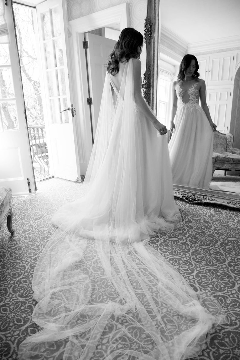wedding cape and veil