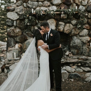 Cathedral wedding veil.