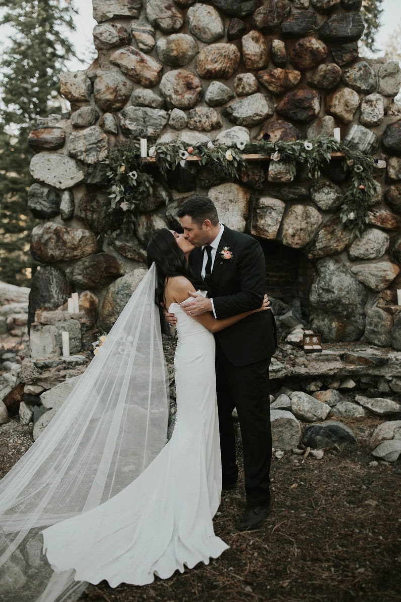 Cathedral wedding veil.