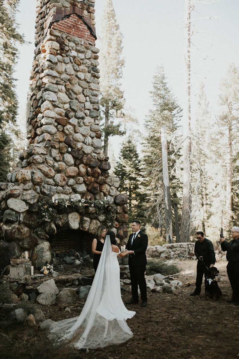 Cathedral wedding veil.