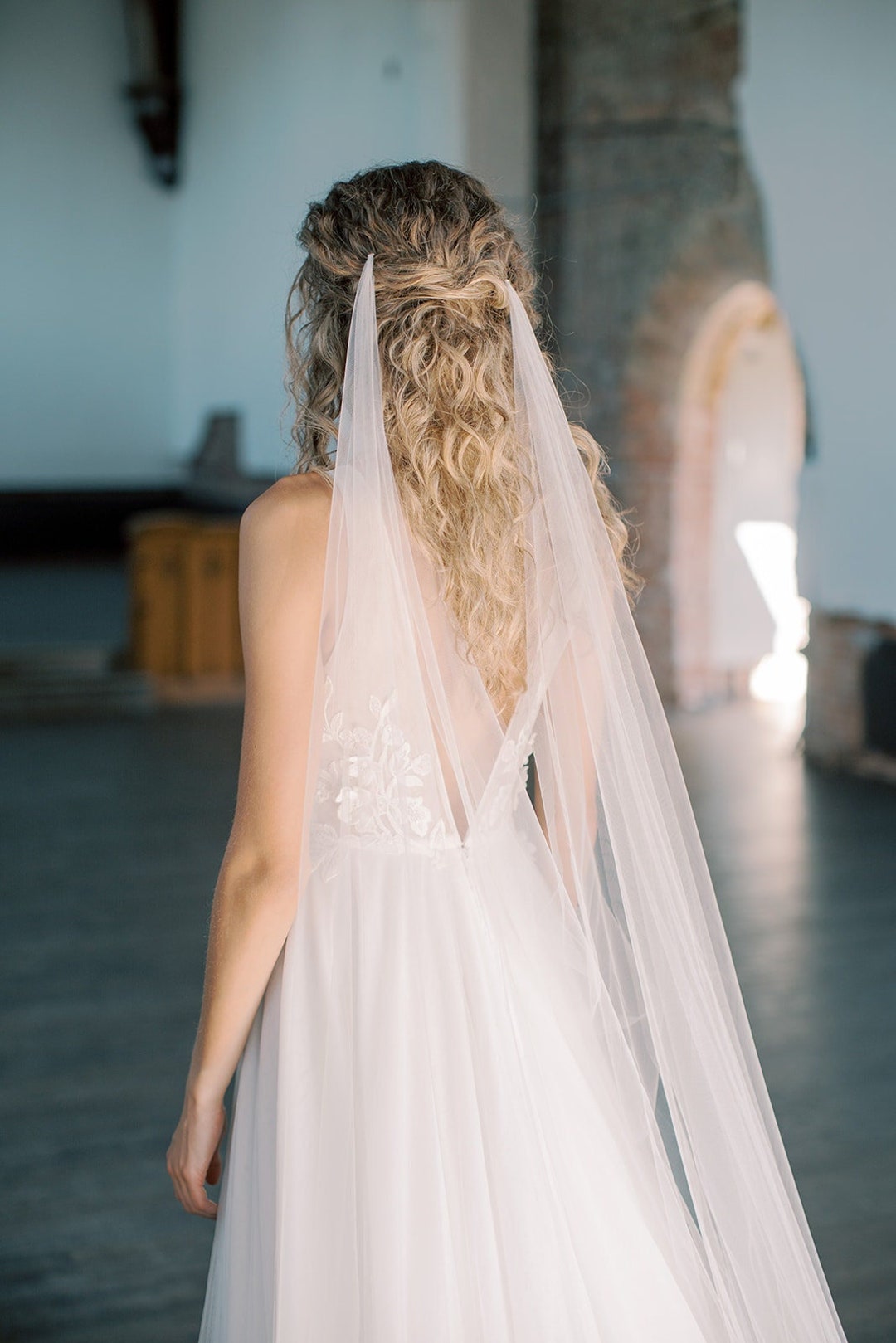 Draped Veil, Bohemian Wedding Veil, Boho Veil | JADE - Etsy