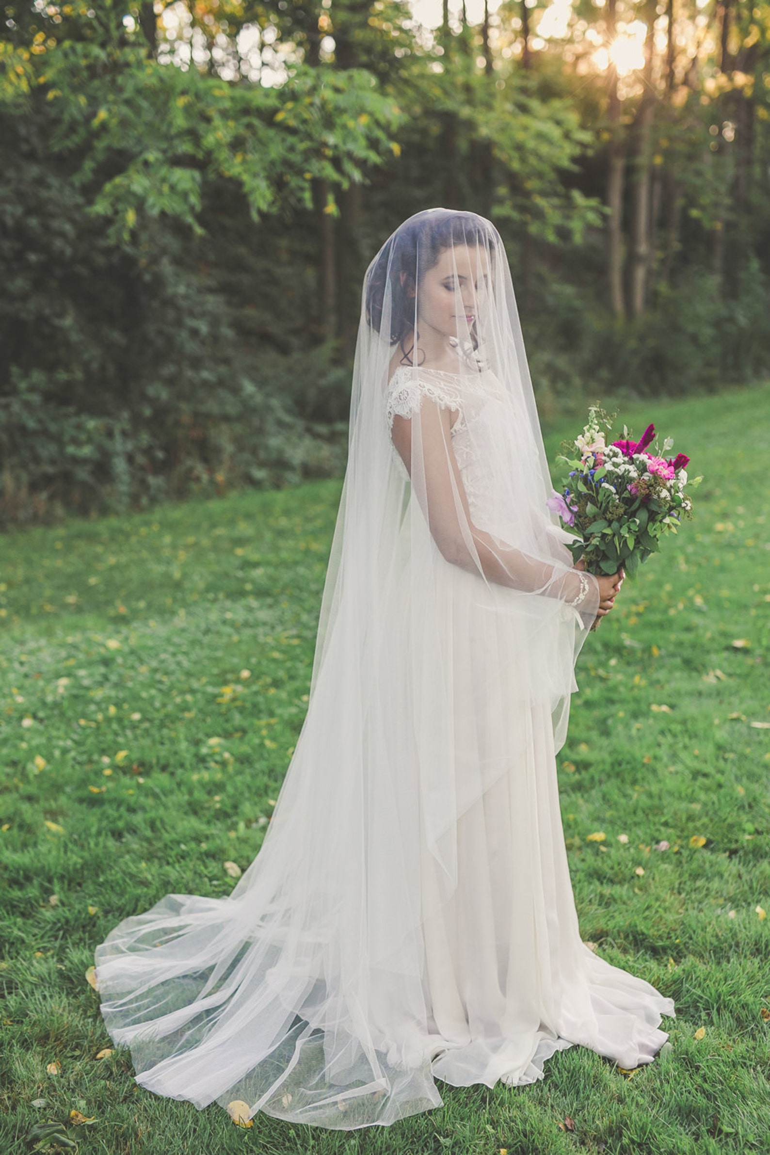 Posh Brides - Plain Edge Cathedral Veil