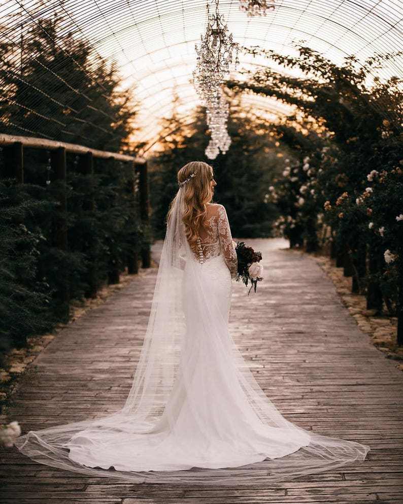 Wedding Veil Cathedral Veil Cathedral Wedding Veil Long Etsy