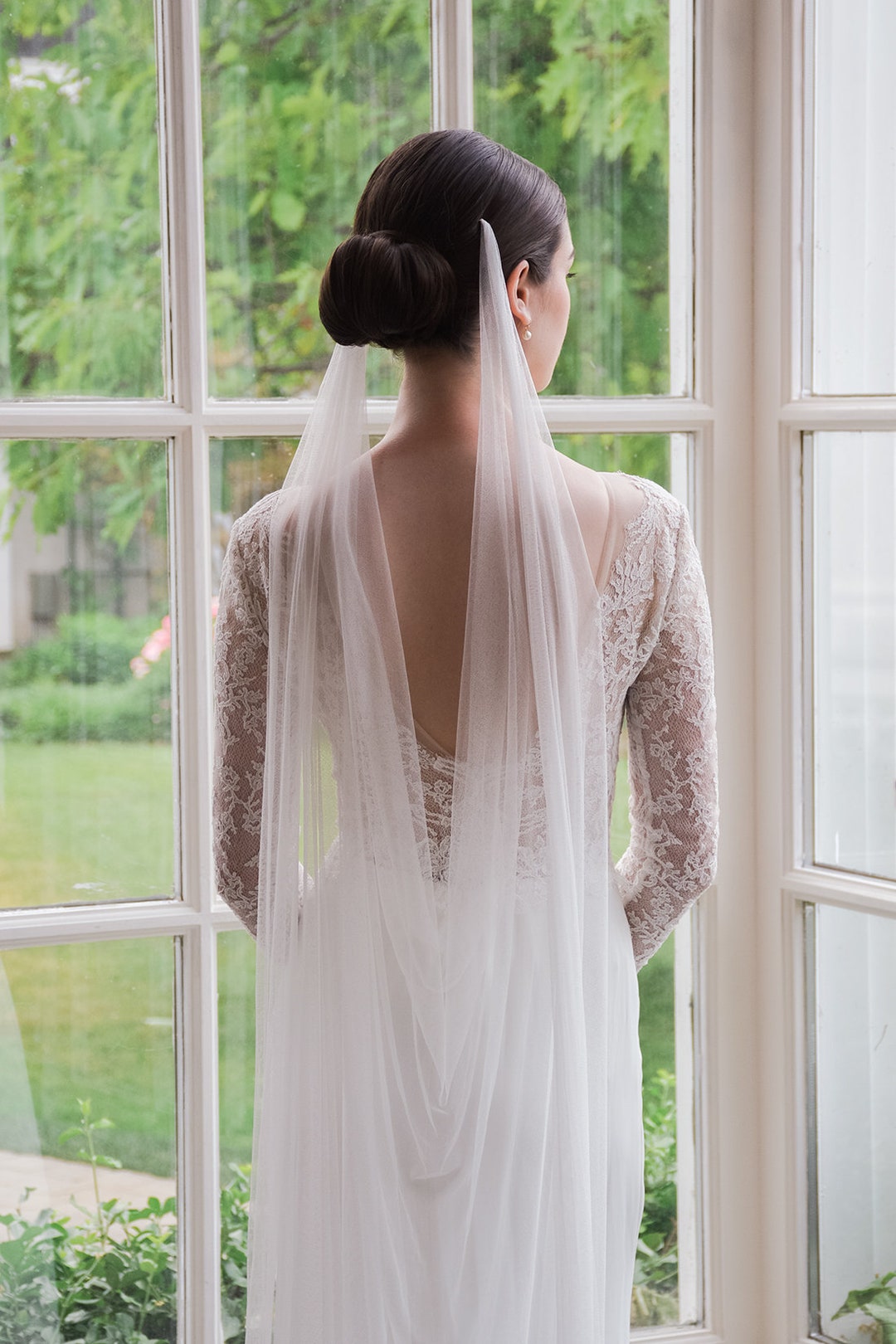 Silk Draped Veil, Draped Wedding Veil, Silk Bridal Veil, Silk Veil, Draped Bridal Veil, Bohemian