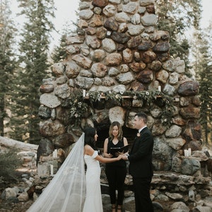 Cathedral wedding veil.