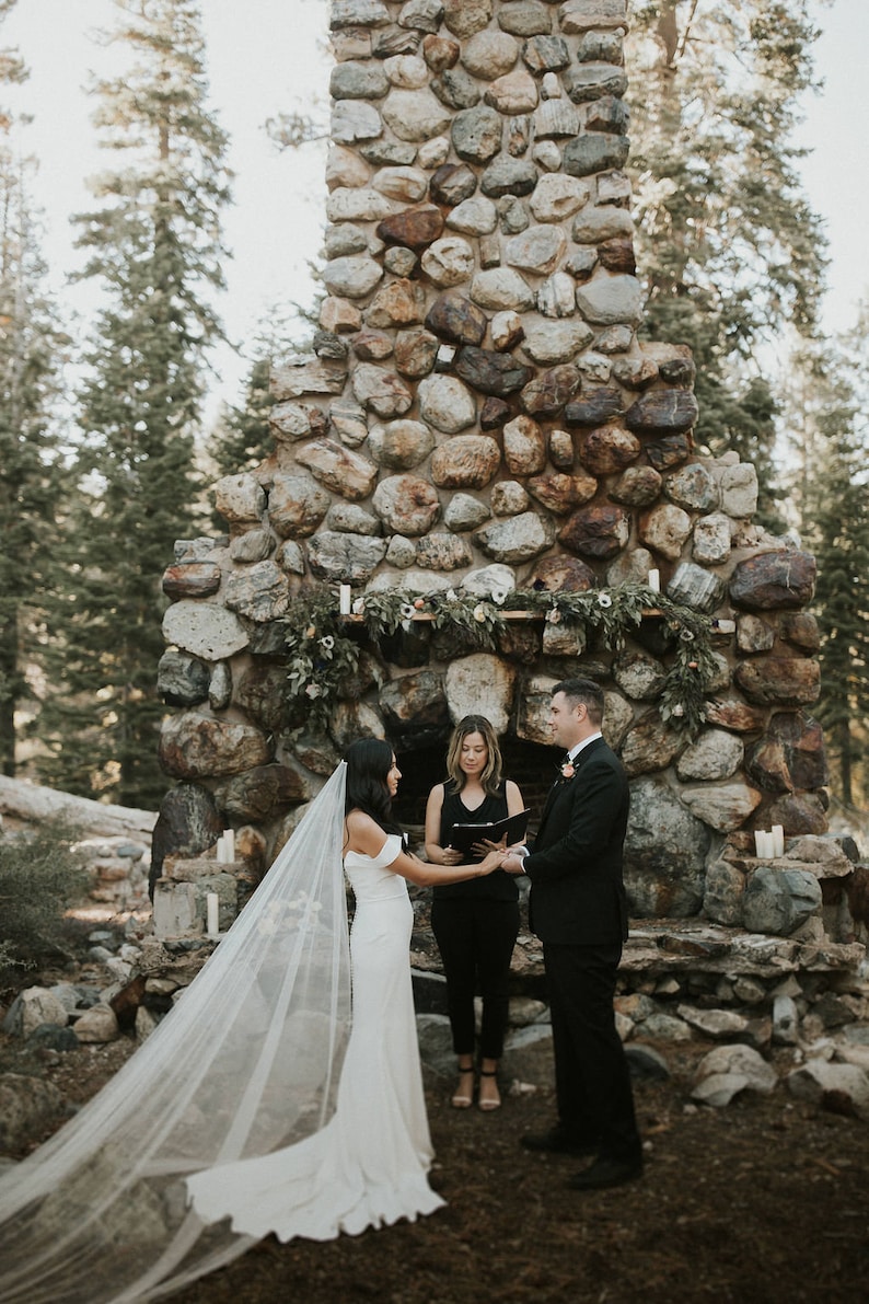 Cathedral wedding veil.