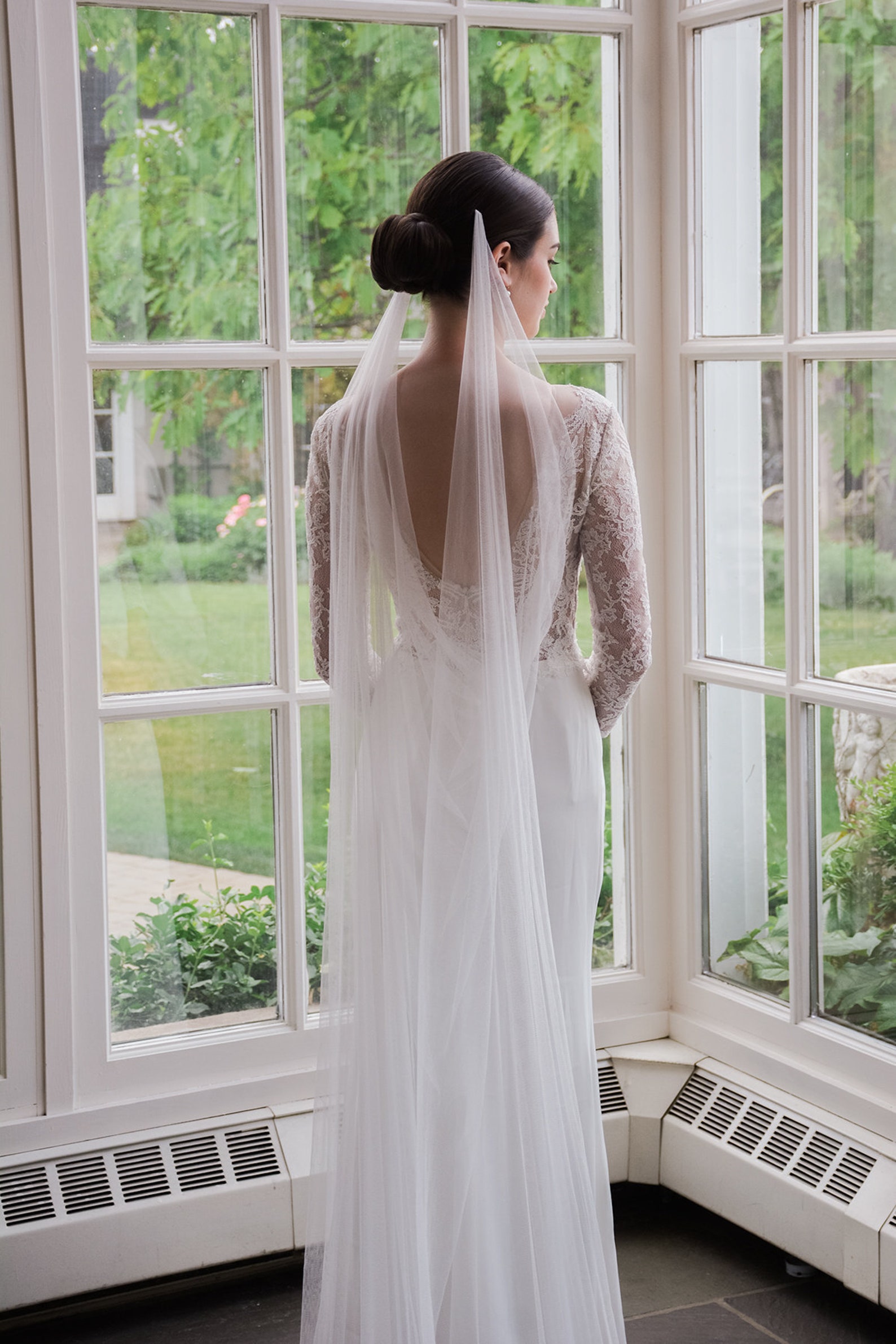 Silk Draped Veil Draped Wedding Veil Silk Bridal Veil Silk Etsy