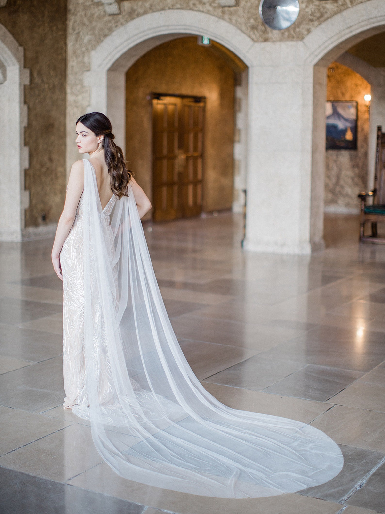 Silk Bridal Cape Silk Wedding Cape French Silk Cape Long Etsy