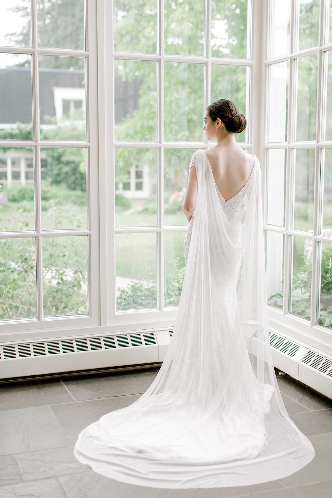 Silk Bridal Cape Wedding Cape Cape Veil Silk Cape Silk Etsy