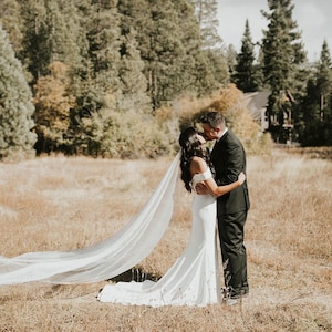 Cathedral wedding veil.
