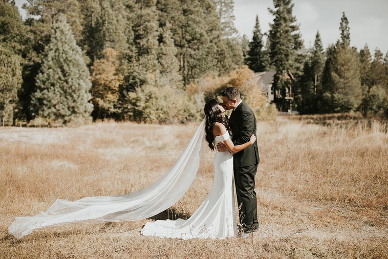 Cathedral wedding veil.
