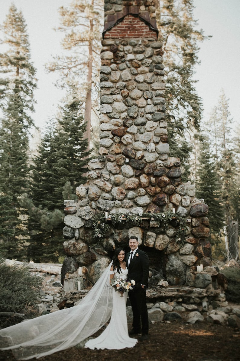 Cathedral wedding veil.