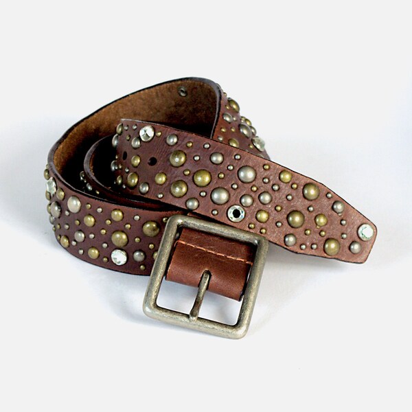 Rhinestone Studded Belt - Etsy