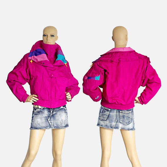 womens hot pink puffer vest