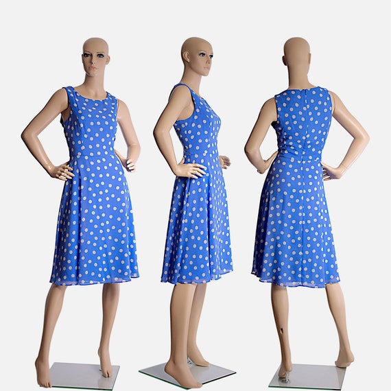 lavender lilac blue summer dress circle sky blue … - image 2