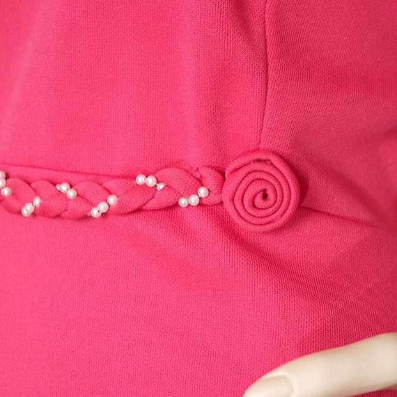 hot pink maxi long dress A line Aline retro vinta… - image 7