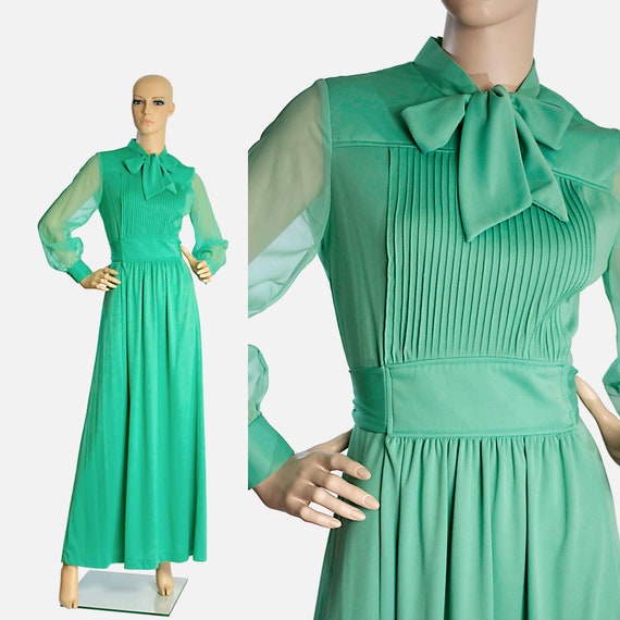 long sleeve mint green dress
