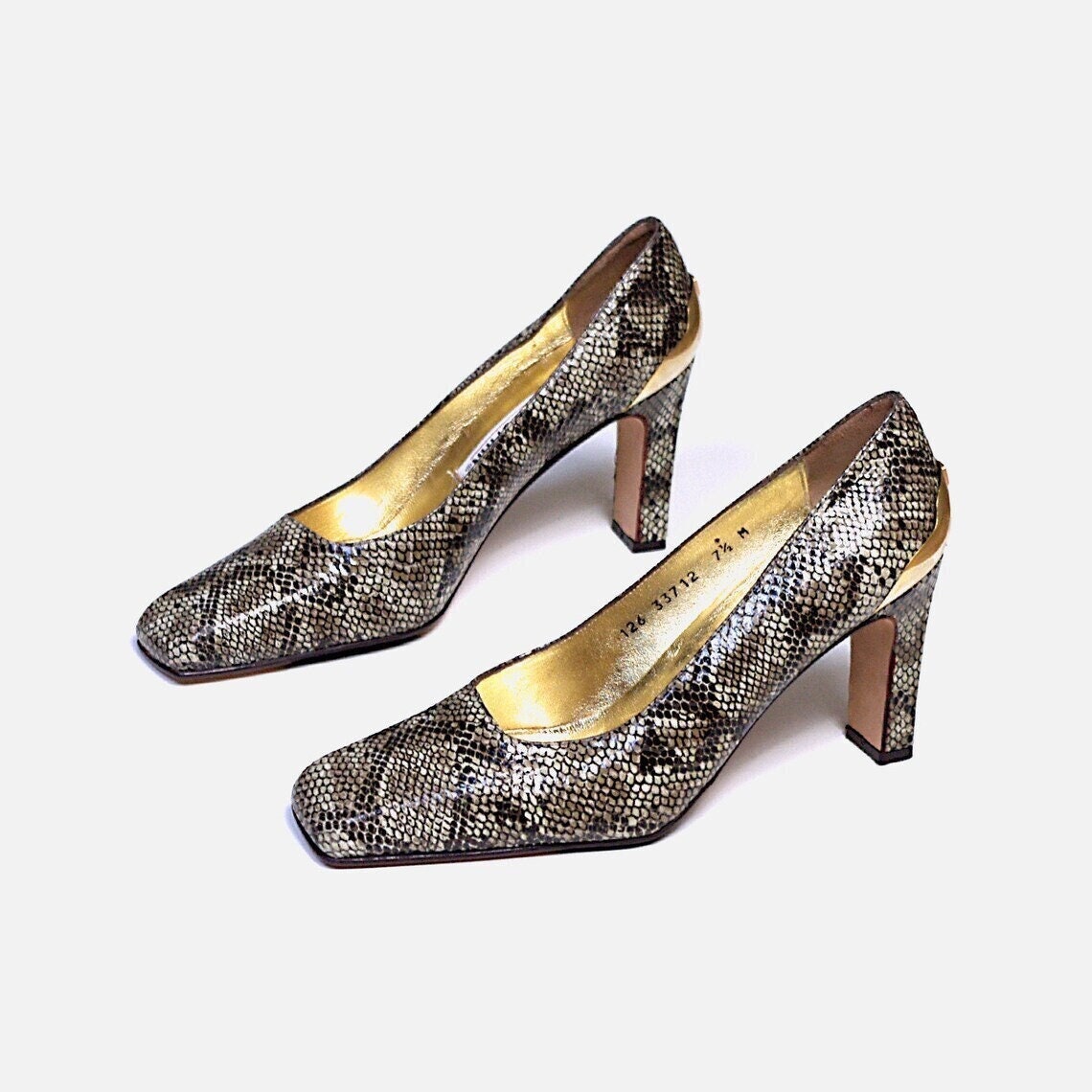 Women's Snakeskin Pattern Stiletto Heels Elegant Point Toe - Temu