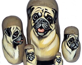 pug nesting dolls