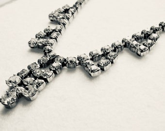 Vintage Diamante Necklace - Circa 1950's - Vintage Jewellery - Costume Jewellery