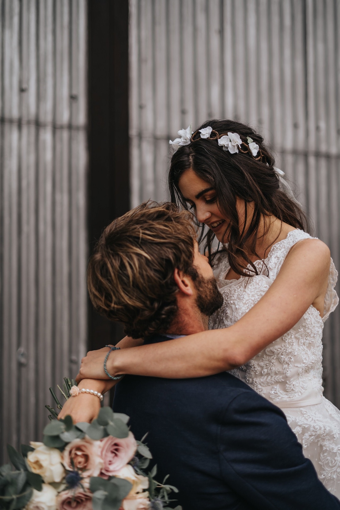 Headband/bandeau Fleur de mariage vert