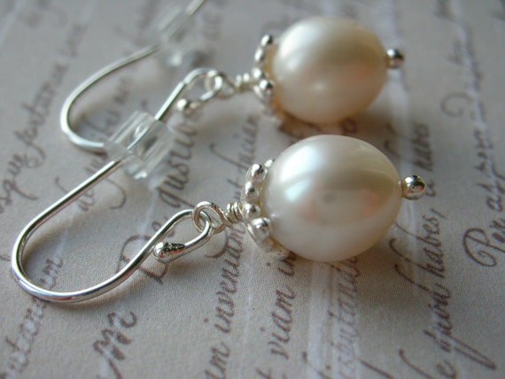 Orecchini Pendenti A Goccia Con Perla D'Acqua Dolce AAA - Argento Sterling 925 Ipoallergenico, Gioielli Da Sposa Per Donna E Ragazza (Bianco/Rosa)