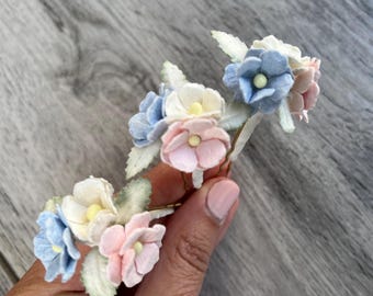 Set of 3 Flower Hairpins | Floral Bridal Hair Clips | Handmade Wedding Hair Accessories | Boho Flower Bobby Pins | Bridesmaid Gift