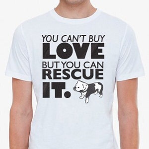 UNISEX - Rescue Love Crew Neck Tshirt // White cotton // Small  Med  Large