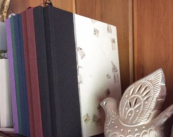 Christmas Themed Composers Music Journal, Songwriter Musician Notebook, hand-bound using traditional techniques, blank music staff lined
