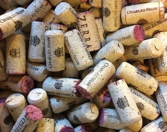 100 used natural wine corks, free shipping