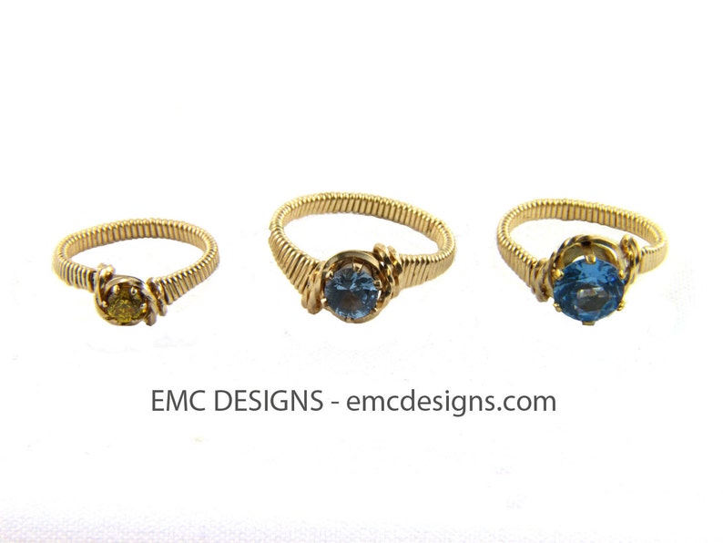 6mm Birthstone Ring in 14 Karat Gold Filled Wire image 5