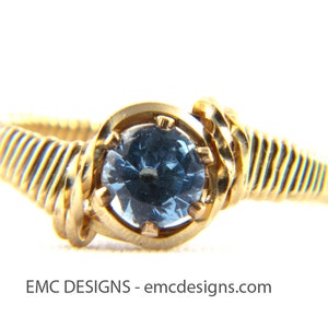 6mm Birthstone Ring in 14 Karat Gold Filled Wire image 3