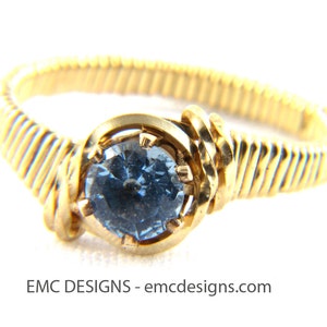 6mm Birthstone Ring in 14 Karat Gold Filled Wire image 1