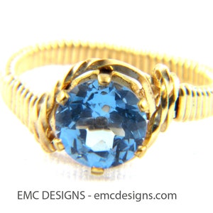 8mm Birthstone Ring in Sterling Silver Wire