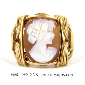 Classic Cameo Ring in 14 Karat Gold Filled Wire