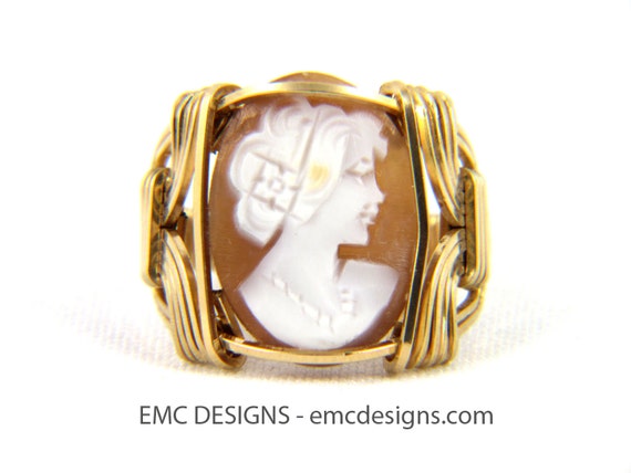 Classic Cameo Ring in 14 Karat Gold Filled Wire