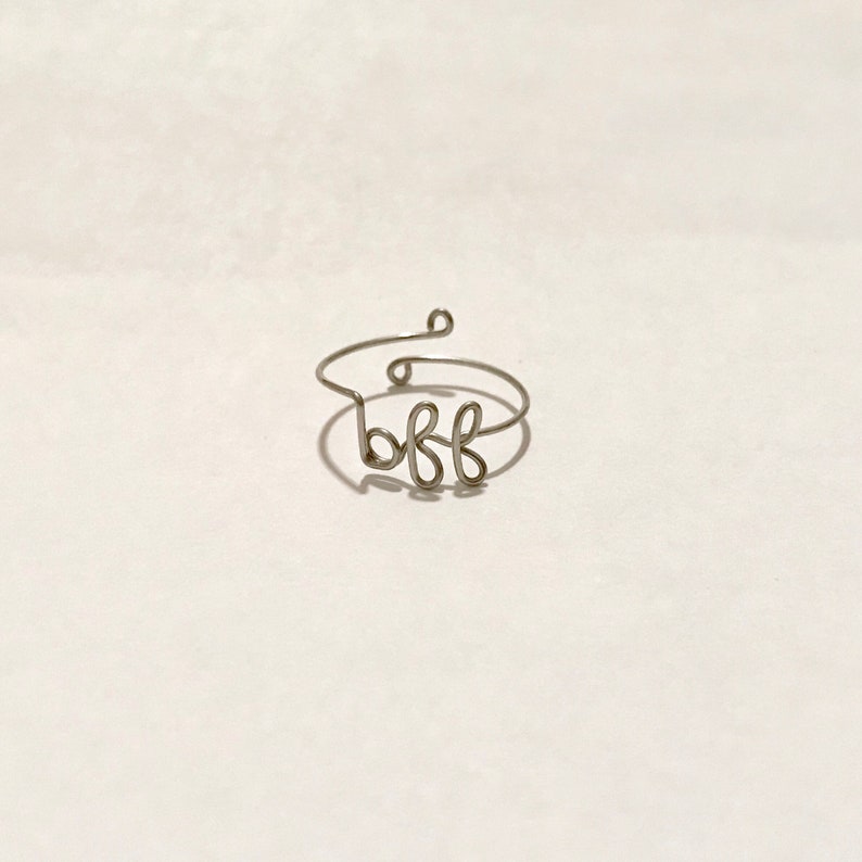 BFF Ring Best Friend Ring adjustable gold custom ring best friends matching rings