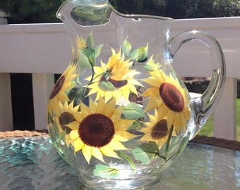 Serving Pitcher - Sunflowers (Sangria, Water, Iced Tea) Hand Painted