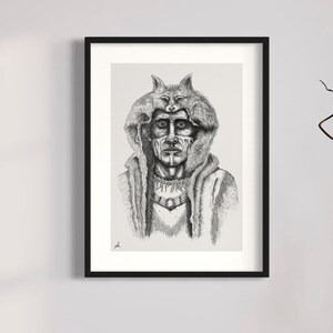 Native print, Vintage art, Maximalist style, Printable art, Wall decor, Home decor, Office decor, Vintage posters, Animal art, Halloween