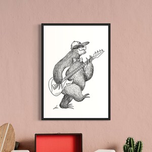 Rock, Arte vintage, Stile massimalista, Arte stampabile, Stampa, Decorazione murale, Arredamento per la casa, Arredamento per l'ufficio, Poster vintage, Arte con animali, Regalo per lei