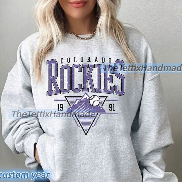 Vintage Colorado Rockies Sweatshirt | Colorado Baseball Shirt | Colorado EST 1991 Sweatshirt | Vintage Baseball Fan Shirt