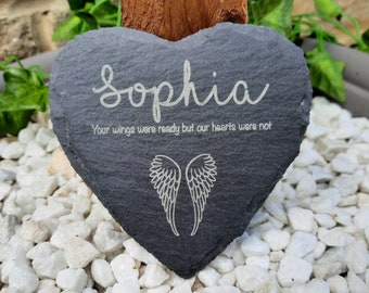 Heart Memorial Slate / Babyloss / Stillbirth / Babyloss Memorial Plaque / Loss of Mum / Loss of Dad