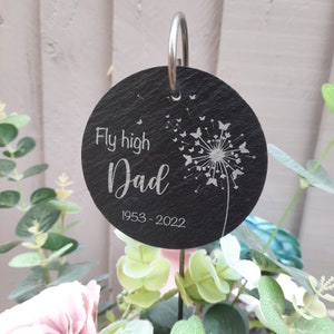 Memorial Garden Slate and Hook / Baby loss / Adult Loss / Dandelion Memorial Plaque / Bereavement Gift / Garden Memorial