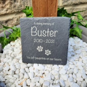 Pet Memorial Slate / Pet loss / Memorial Plaque / Loss of Dog / Loss of Cat / Pet Bereavement Gift image 2