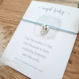 Mother's day - Angel Baby Wish Bracelet - Infant Loss / Christmas Angel / Baby loss / Miscarriage / Stillbirth / Pregnancy Loss Awareness