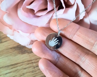 Footprint pendant Stainless Steel Fingerprint Jewellery Engraved Handprint Footprint pendant Stainless Steel Fingerprint Jewellery Engraved Handprint